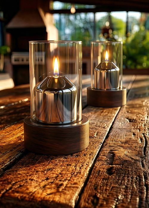 Nogal recto en mesa rustica web