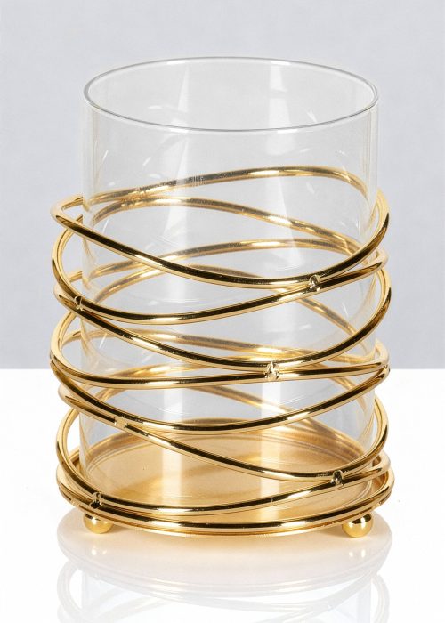 Olympia dorado y cristal