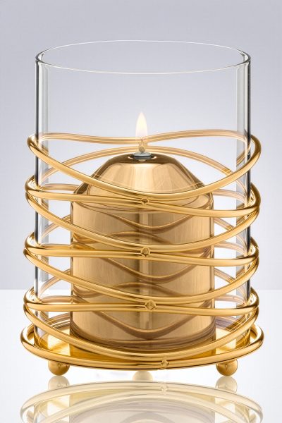 Cobertor para vela de parafina liquida Olympia dorado y dorado