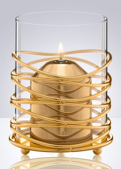 Cobertor para vela de parafina liquida Olympia dorado y dorado