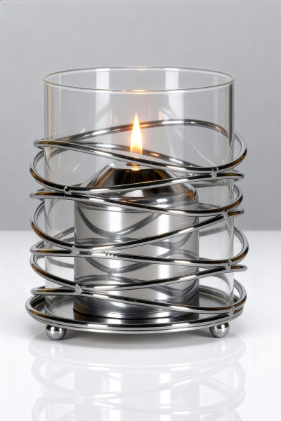 Cobertor para vela de parafina liquida Oyimpia cromado con cobertor