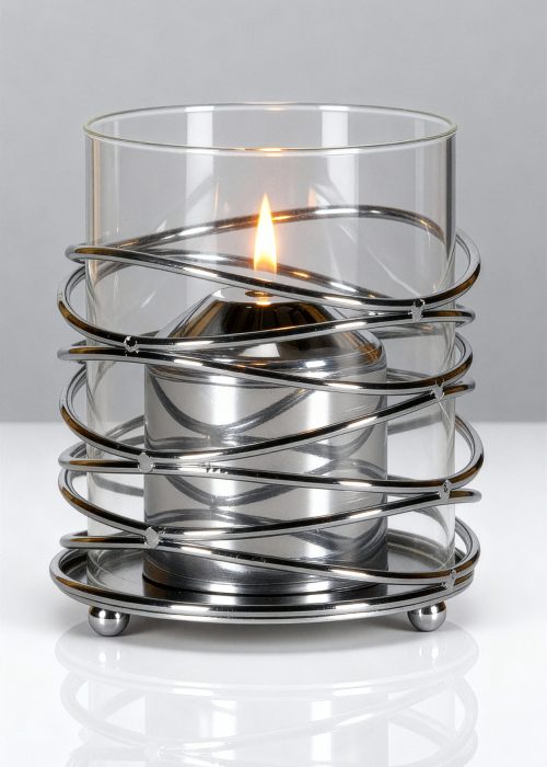 Cobertor para vela de parafina liquida Oyimpia cromado con cobertor